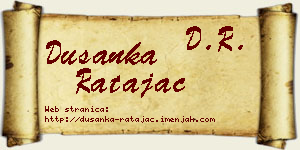 Dušanka Ratajac vizit kartica
